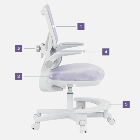 Fotel do biurka dla dziecka Junior 5.7 Purple