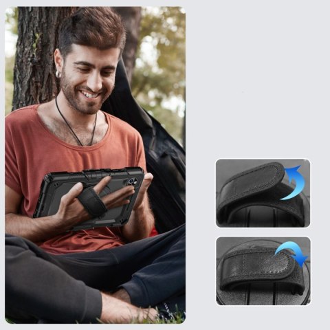 Etui z podstawką na Samsung Galaxy Tab A9 / A11 8.7 X110 / X115 / X133 / X135 Solid - czarne