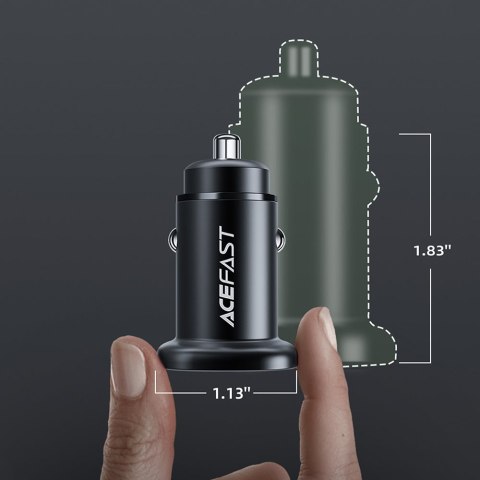 Ładowarka samochodowa 38W USB-C USB Power Delivery QC 3.0 czarny