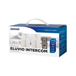 Zestaw domofonowy jednorodzinny z interkomem, bezsłuchawkowy, biały, ELUVIO INTERCOM