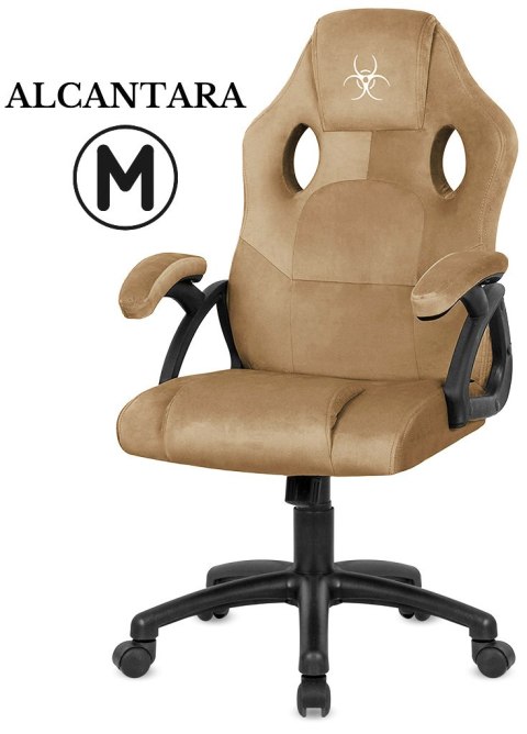 Lugano .Fotel obrotowy do biurka CARRERA M ALCANTARA BEIGE