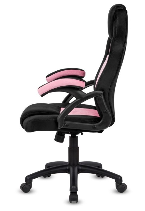 Lugano Fotel obrotowy do biurka CARRERA M ALCANTARA BLACK + PINK