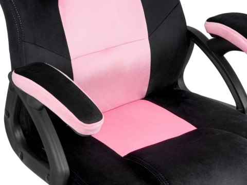 Lugano Fotel obrotowy do biurka CARRERA M ALCANTARA BLACK + PINK