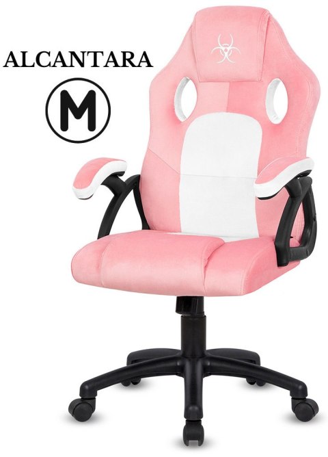 Lugano Fotel obrotowy do biurka CARRERA M ALCANTARA PINK FROST