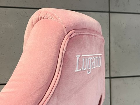 Lugano Fotel obrotowy do biurka CARRERA M ALCANTARA PINK