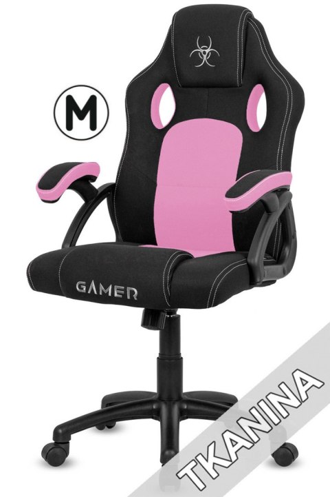 Lugano Fotel obrotowy do biurka CARRERA M PINK FABRIC