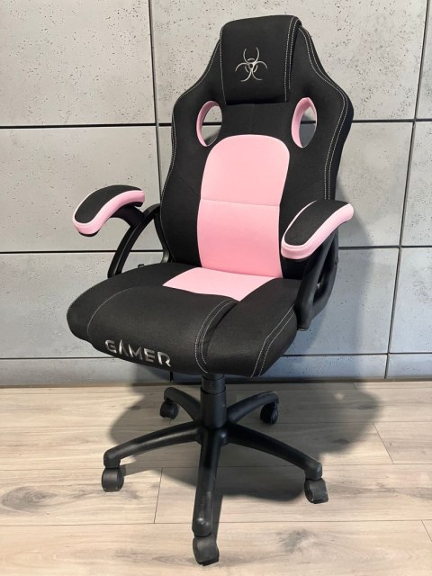 Lugano Fotel obrotowy do biurka CARRERA M PINK FABRIC