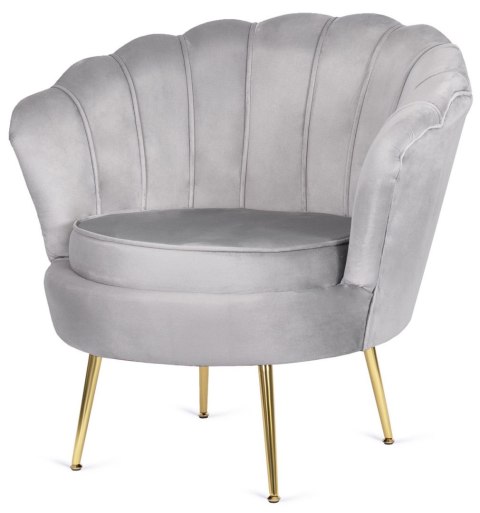 Lugano Krzesło Fotel Muszla Lugano DONNA VELVET GREY