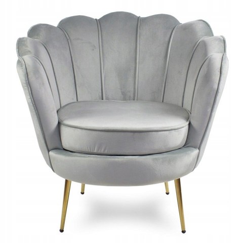 Lugano Krzesło Fotel Muszla Lugano DONNA VELVET GREY