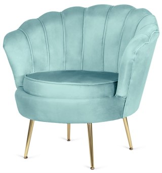 Lugano Krzesło Fotel Muszla Lugano DONNA VELVET MINT