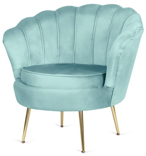 Lugano Krzesło Fotel Muszla Lugano DONNA VELVET MINT