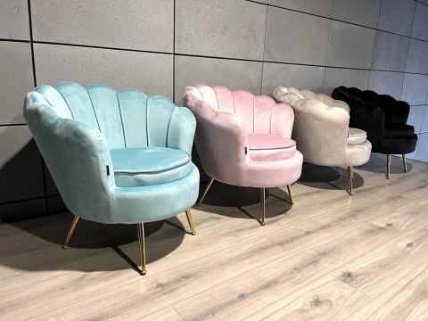 Lugano Krzesło Fotel Muszla Lugano DONNA VELVET MINT