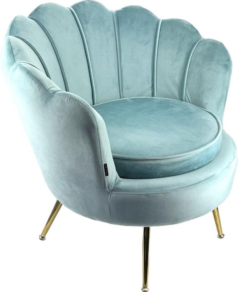 Lugano Krzesło Fotel Muszla Lugano DONNA VELVET MINT
