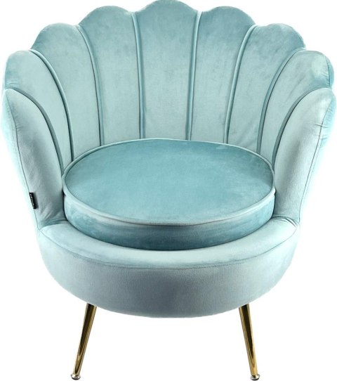Lugano Krzesło Fotel Muszla Lugano DONNA VELVET MINT