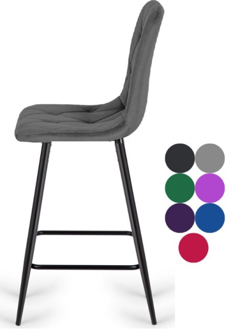 Lugano Krzesło barowe AVA BORGO BAR VELVET NICE hoker