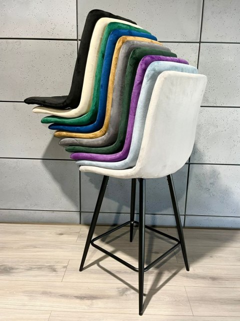 Lugano Krzesło barowe AVA BORGO BAR VELVET NICE hoker