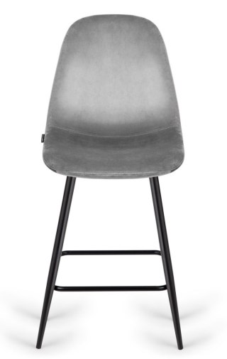 Lugano Krzesło barowe AVA GREY VELVET hoker BAR