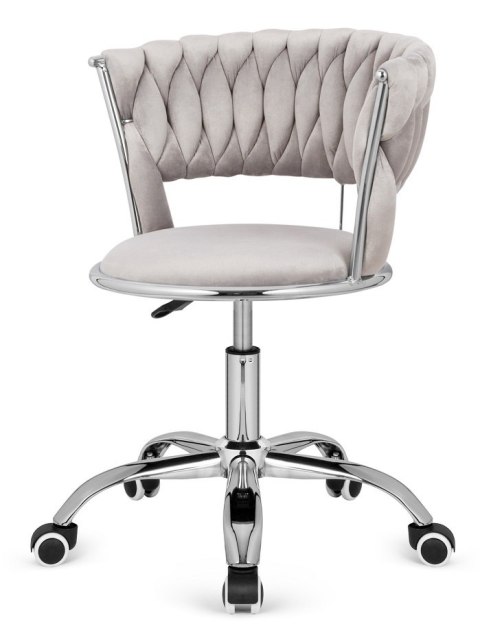 Lugano Krzesło obrotowe warkocz TRECCIA OFFICE GREY VELVET