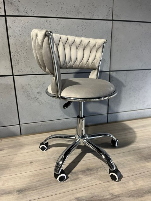 Lugano Krzesło obrotowe warkocz TRECCIA OFFICE GREY VELVET