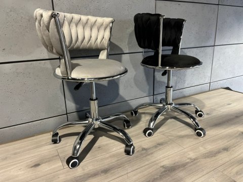 Lugano Krzesło obrotowe warkocz TRECCIA OFFICE GREY VELVET
