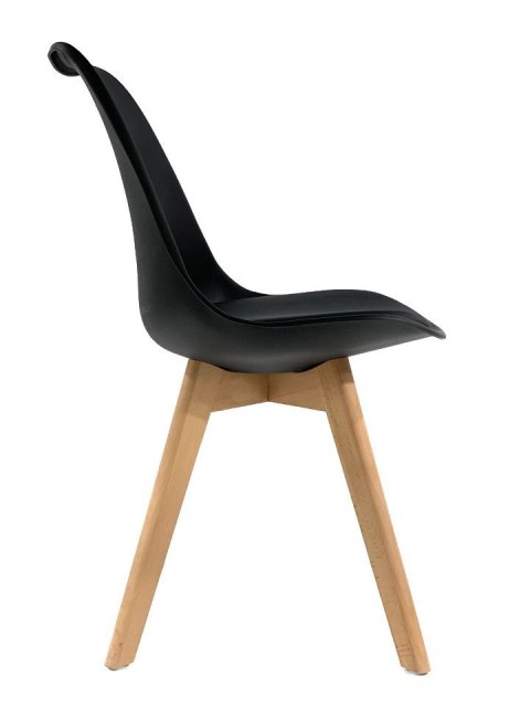 Lugano Krzesło skandynawskie MONZA BLACK - Black Fabric II