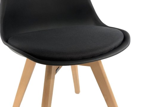 Lugano Krzesło skandynawskie MONZA BLACK - Black Fabric II