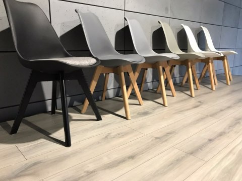 Lugano Krzesło skandynawskie MONZA BLACK - Black Fabric II