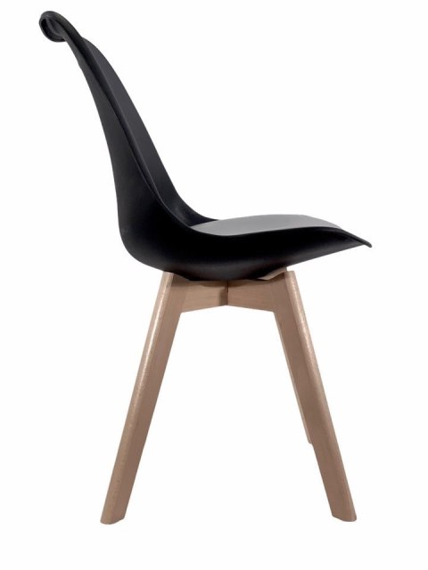 Lugano Krzesło skandynawskie MONZA BLACK - Grey PU