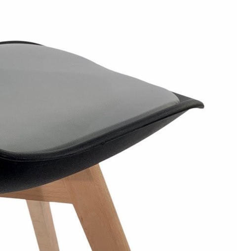 Lugano Krzesło skandynawskie MONZA BLACK - Grey PU