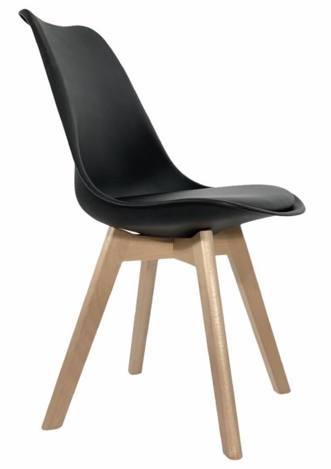 Lugano Krzesło skandynawskie MONZA BLACK PU