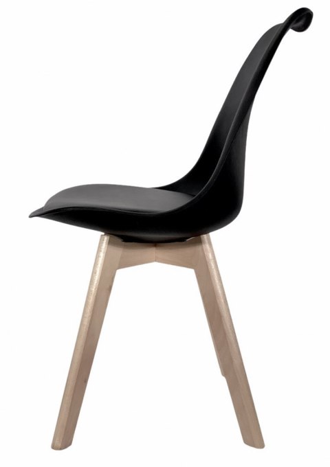 Lugano Krzesło skandynawskie MONZA BLACK PU