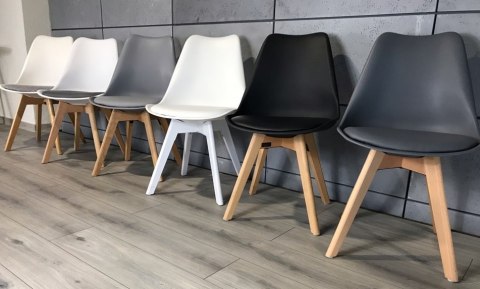 Lugano Krzesło skandynawskie MONZA BLACK PU