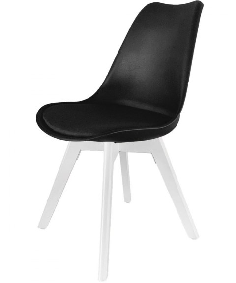 Lugano Krzesło skandynawskie MONZA BLACK Pro MILK