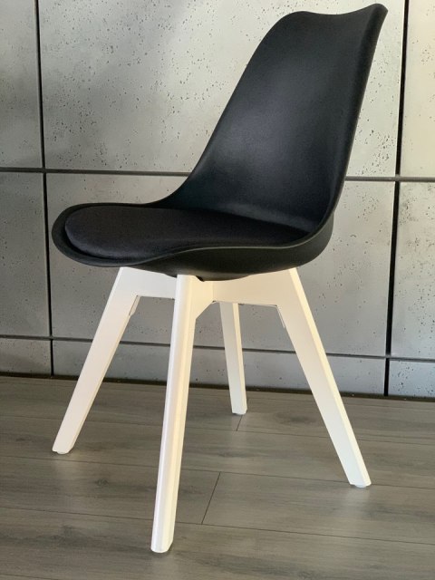 Lugano Krzesło skandynawskie MONZA BLACK Pro MILK