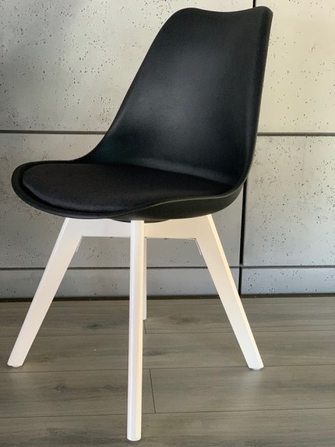 Lugano Krzesło skandynawskie MONZA BLACK Pro MILK