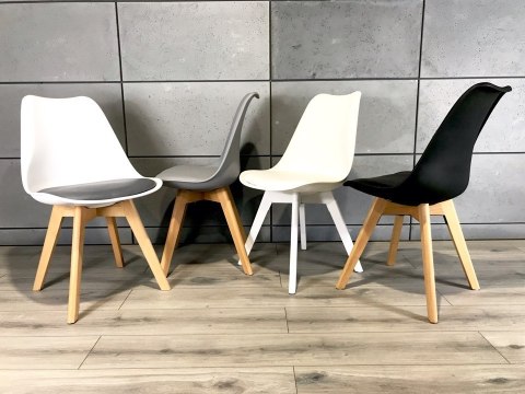 Lugano Krzesło skandynawskie MONZA BLACK Pro MILK