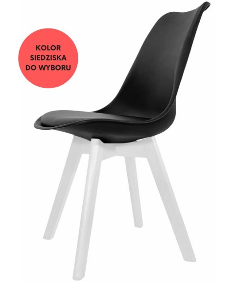 Lugano Krzesło skandynawskie MONZA BLACK Pro MILK
