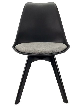 Lugano Krzesło skandynawskie MONZA BLACK Pro SMOKE