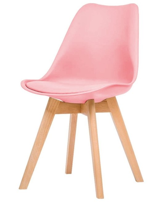 Lugano Krzesło skandynawskie MONZA PINK PU