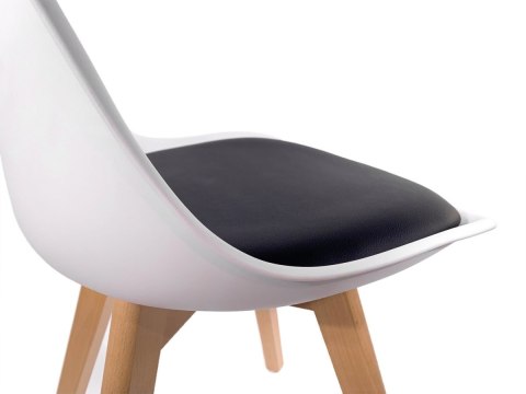 Lugano Krzesło skandynawskie MONZA WHITE - BLACK PU
