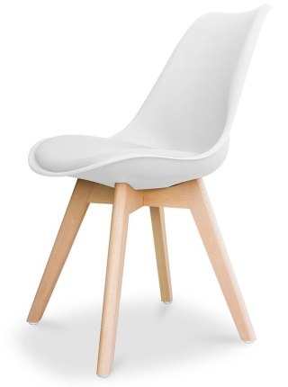 Lugano Krzesło skandynawskie MONZA WHITE PU