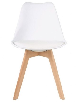 Lugano Krzesło skandynawskie MONZA WHITE PU