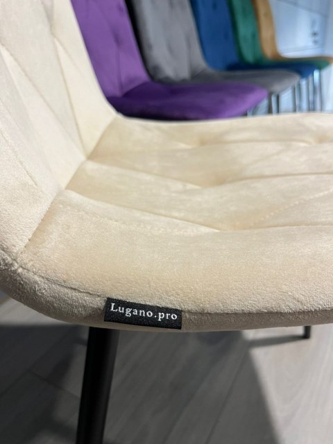 Lugano Krzesło tapicerowane BORGO VELVET BEIGE