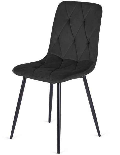 Lugano Krzesło tapicerowane BORGO VELVET BLACK