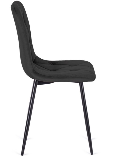 Lugano Krzesło tapicerowane BORGO VELVET BLACK