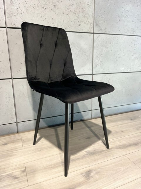 Lugano Krzesło tapicerowane BORGO VELVET BLACK