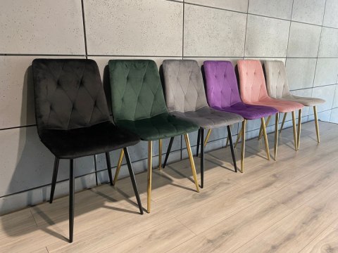 Lugano Krzesło tapicerowane BORGO VELVET BLACK