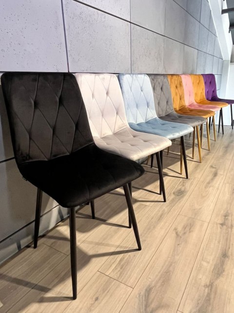 Lugano Krzesło tapicerowane BORGO VELVET BLACK