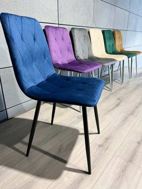 Lugano Krzesło tapicerowane BORGO VELVET BLUE