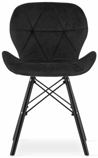 Lugano Krzesło tapicerowane VASTO BLACK VELVET SMOKE
